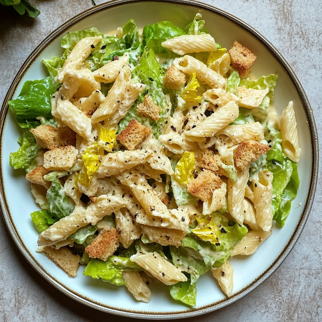 Caesar Nudelsalat (Römersalat): Frisch und cremig genießen
