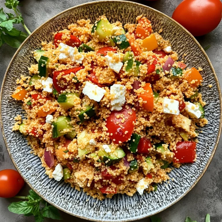 Couscous Salat mit Feta: Frisch und voller Geschmack