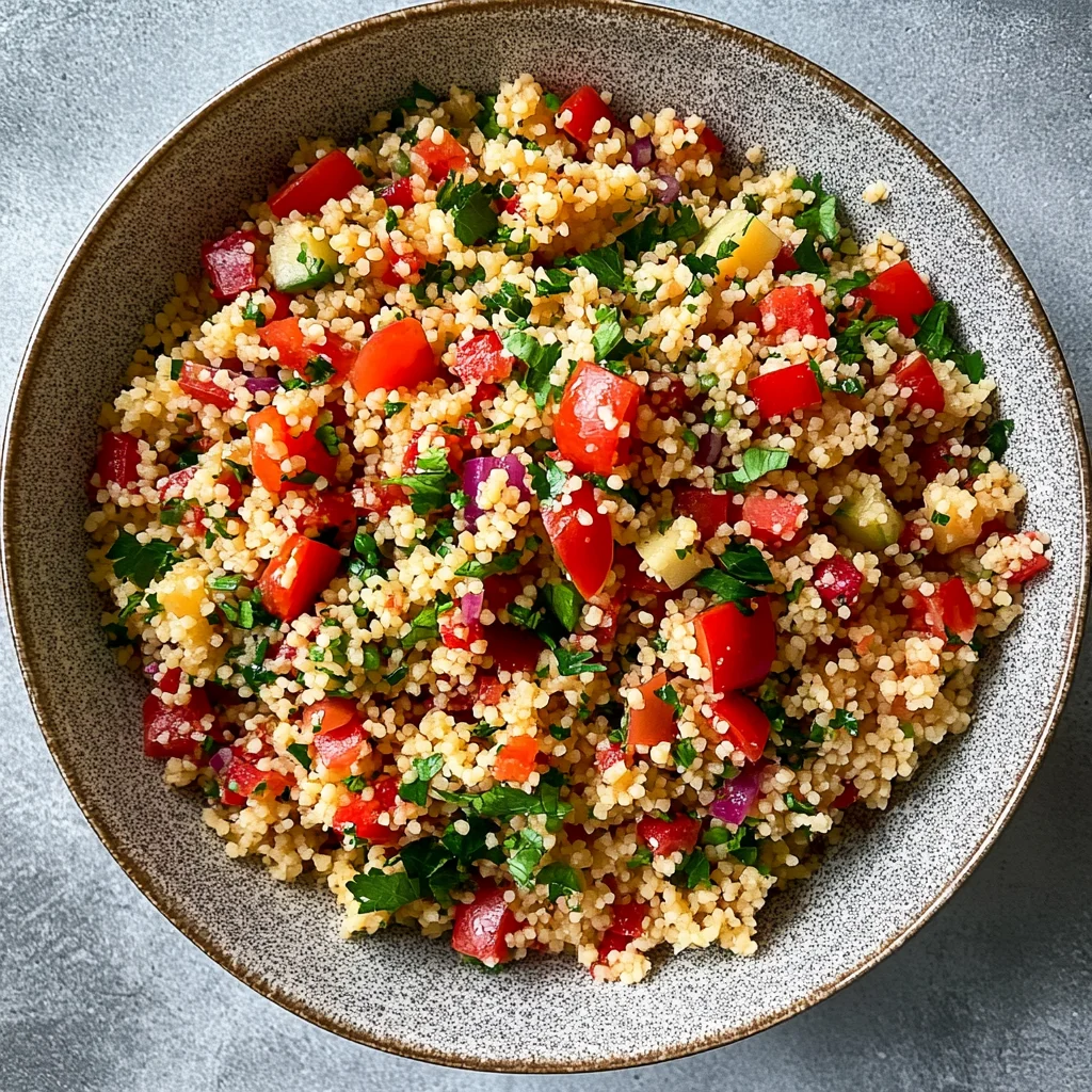 Couscoussalat mit Knoblauchdressing: Erfrischend lecker u…