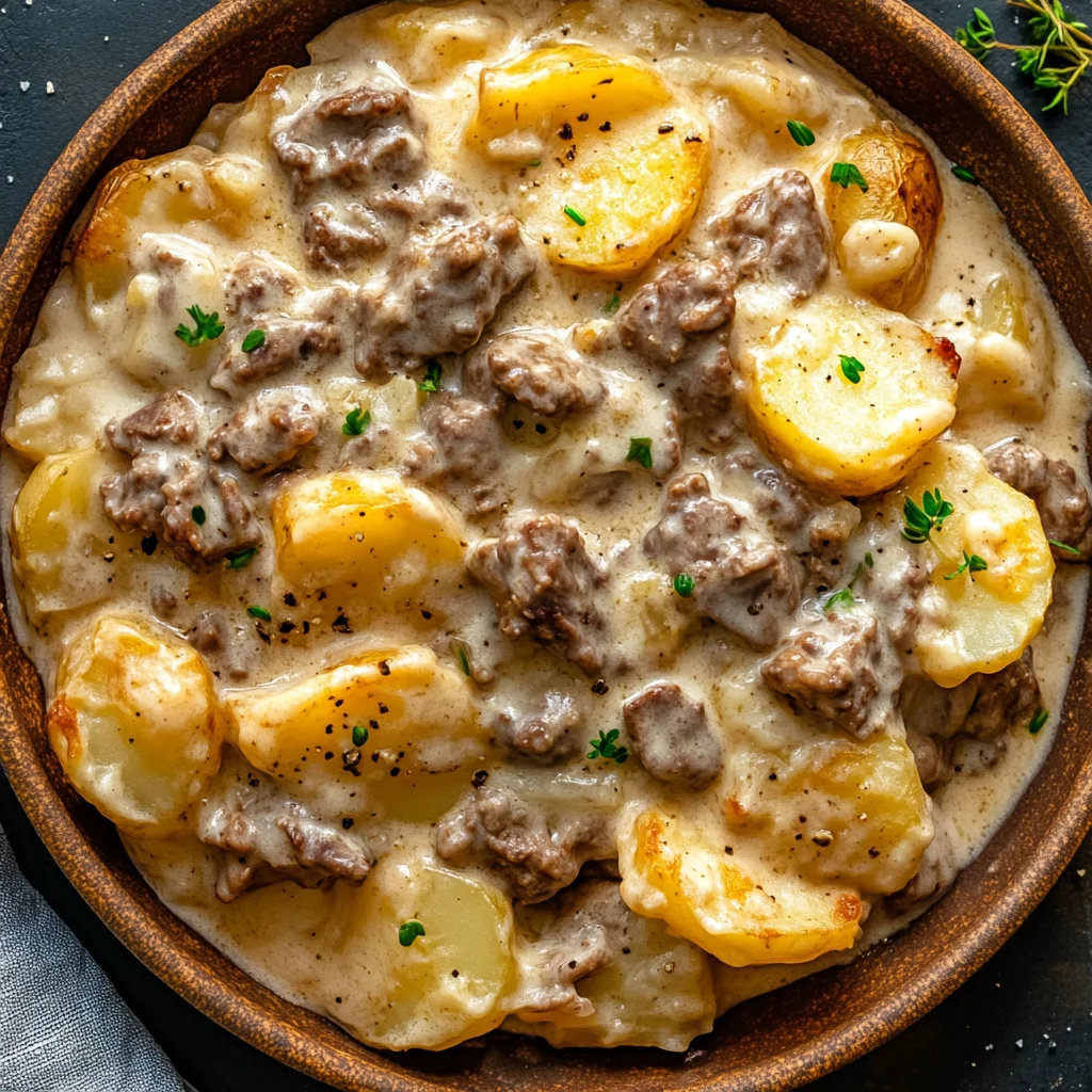 Creamy One-Pot Beef and Potato Casserole: Herzhaft und le…