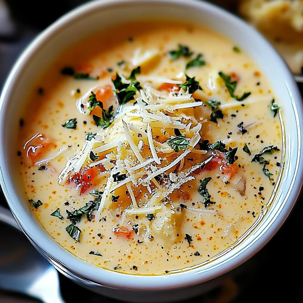 Cremige Crock Pot Hähnchen Parmesan Suppe: Soulfood pur