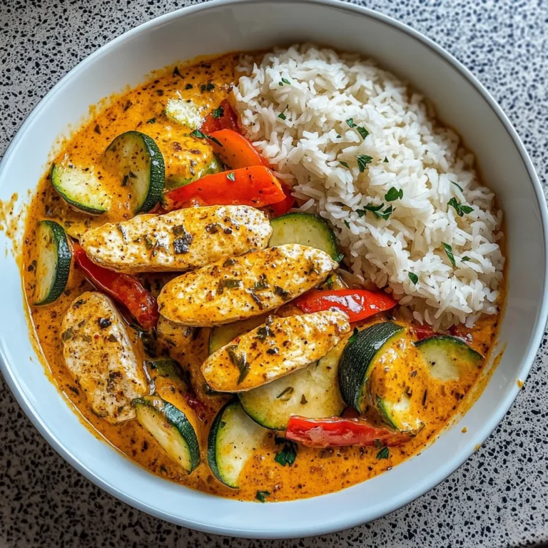 Cremiges Paprika-Zucchini-Hähnchen: Ein Genuss für die Sinne