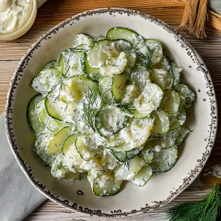 Einfacher Gurkensalat mit Schmand und Dill: Erfrischend l…