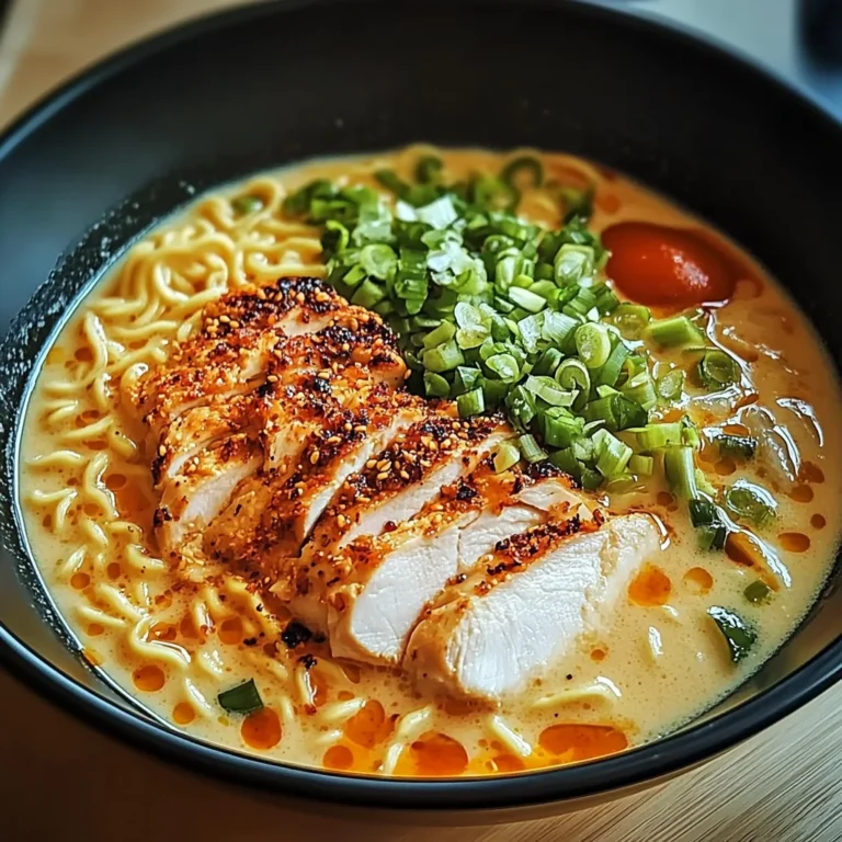 Feuriges Chicken Ramen mit cremiger Knoblauchsoße: Wow-Ef…