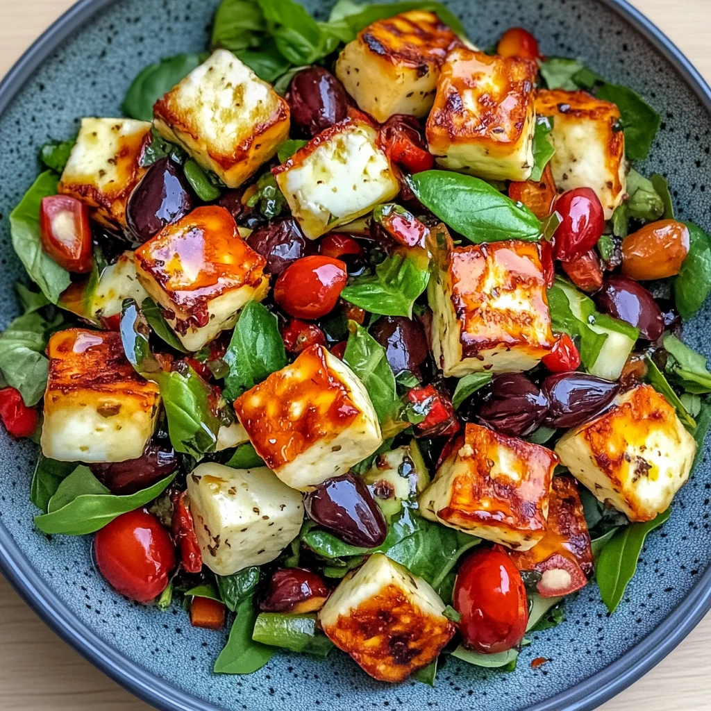Frischer Halloumi-Granatapfel-Salat: Sommerlich, gesund &…
