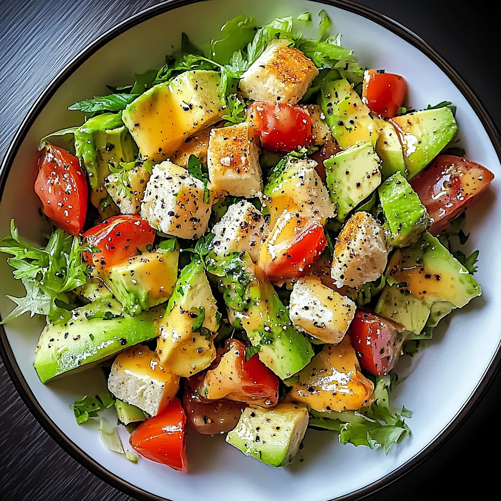 Gesunder Avocado Hähnchen Salat: Frisch und lecker genießen