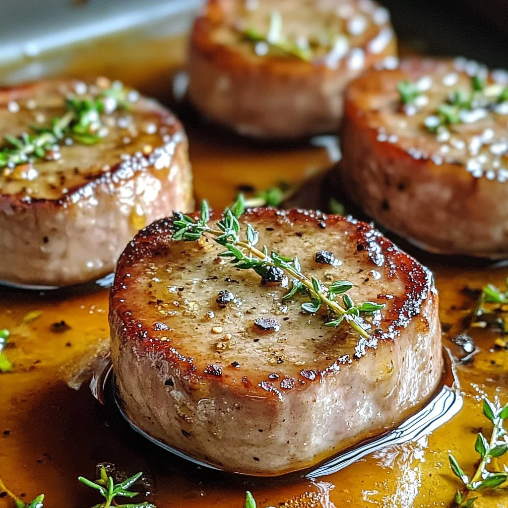 Honig Knoblauch Glasierte Schweinefilet Medaillons: Safti…