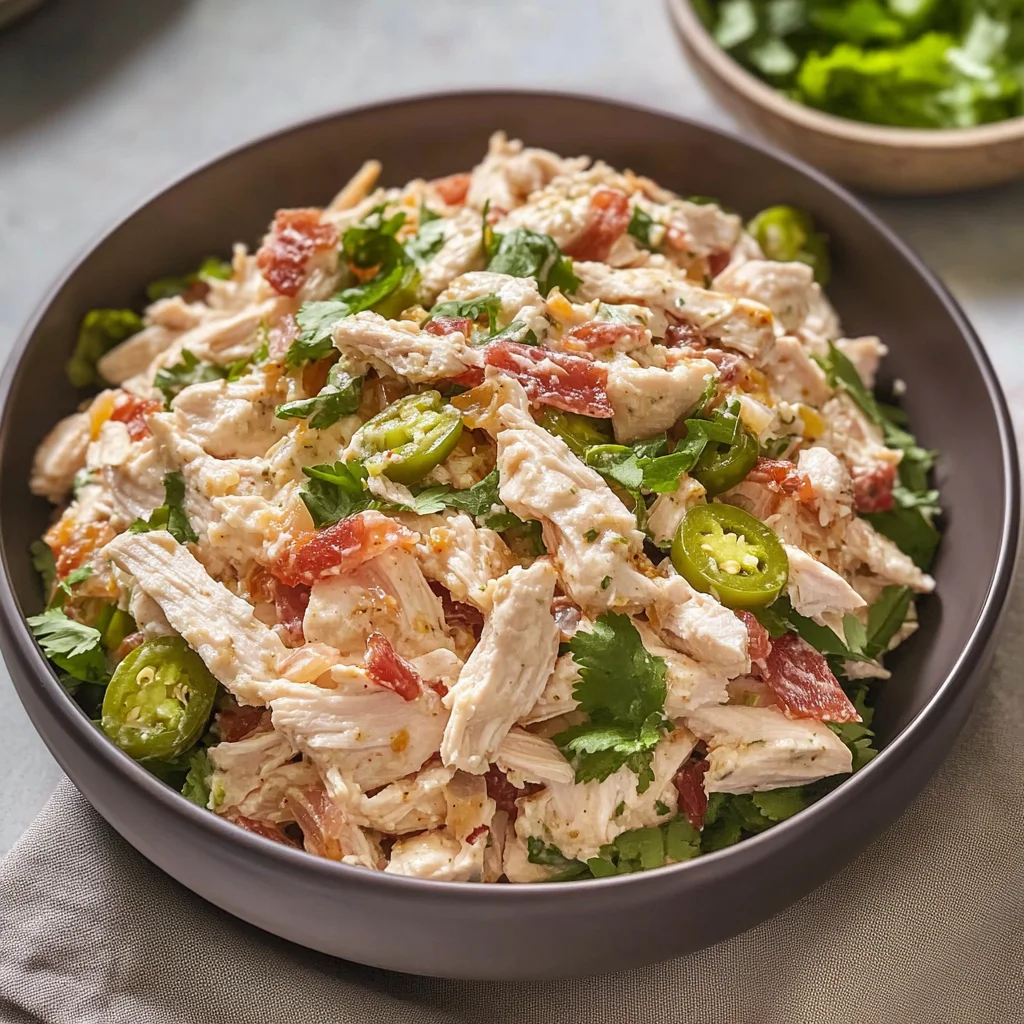Jalapeño Popper Chicken Salad: Cremig und würzig genießen