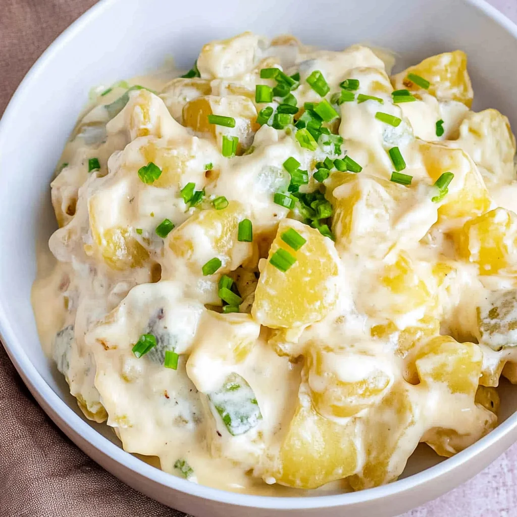 Kartoffelsalat mit Mayo & Brühe: Cremig und unwiderstehlich