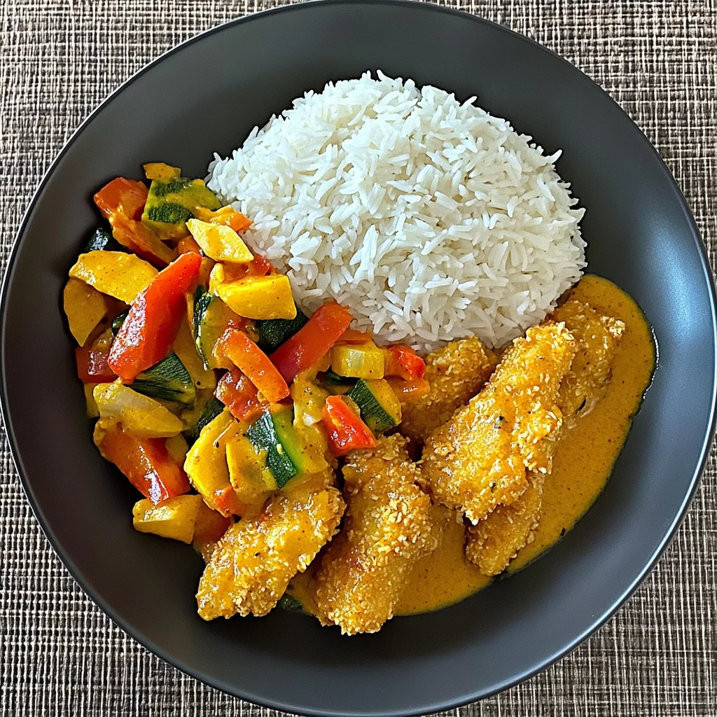 Knuspriges Hähnchen: Ein Fest der Aromen mit Curry Gemüse…