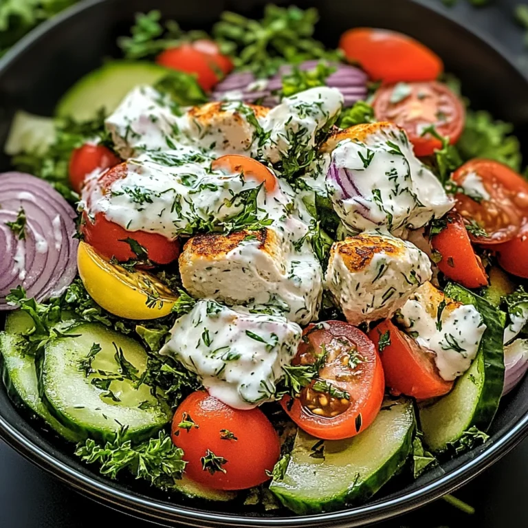 Mediterrane Köstlichkeit Tzatziki Hähnchensalat: Frisch u…