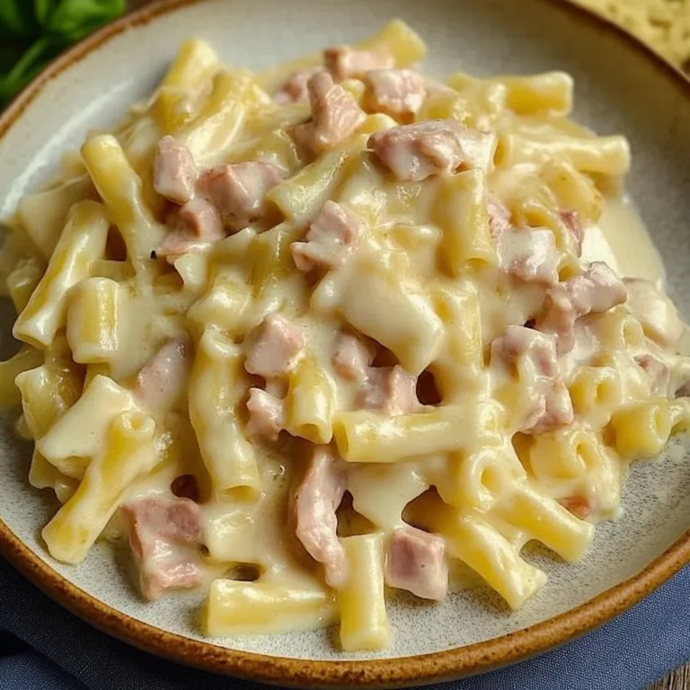 Nudeln in cremiger Käse Schinken Sauce – einfach köstlich