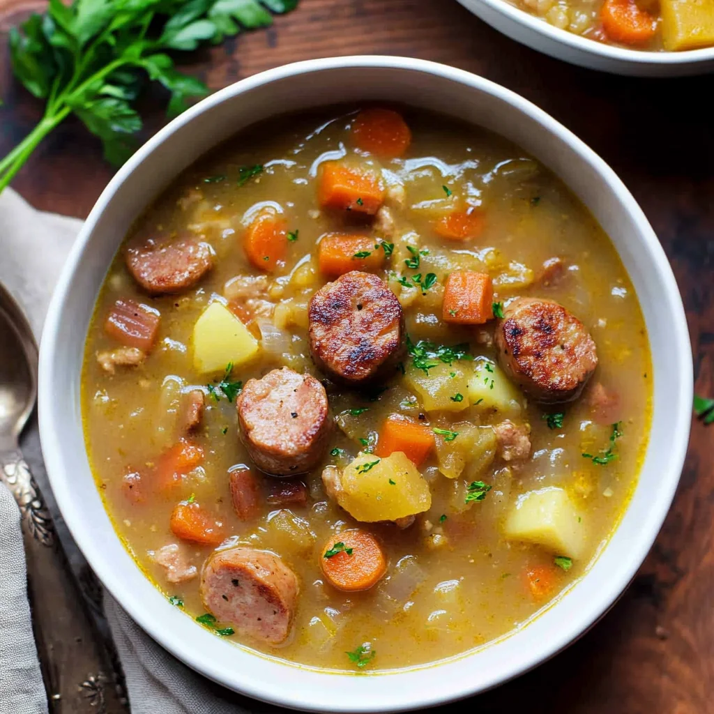Omas Linsensuppe mit Würstchen: Herzhaft und wärmend