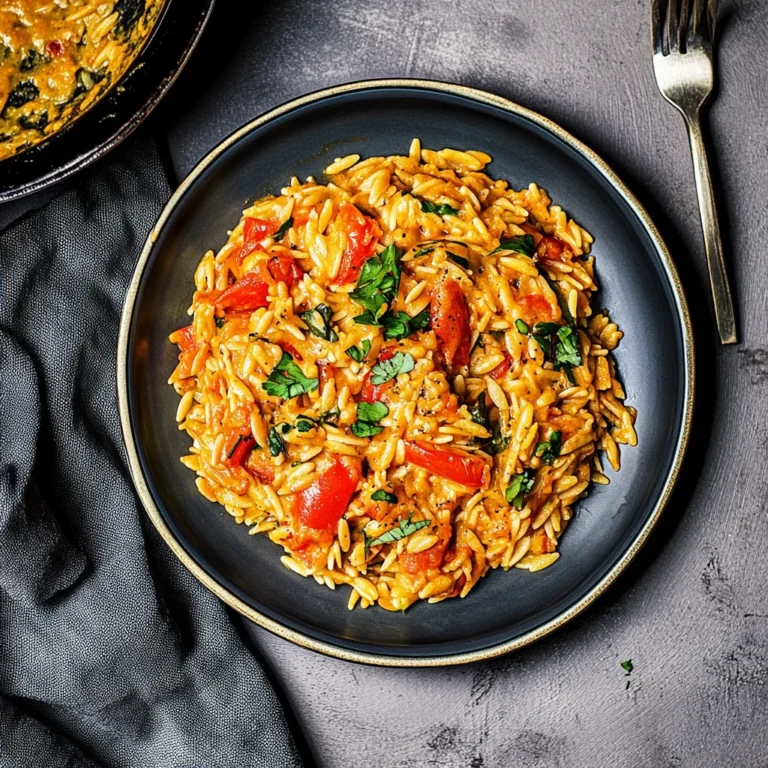 Orzo Pfanne mit Paprikahähnchen: Herzhaft und lecker geni…