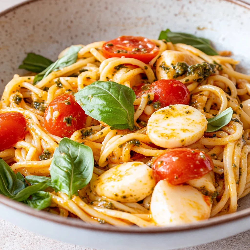 Spaghettisalat mit Pesto – einfach frisch und lecker