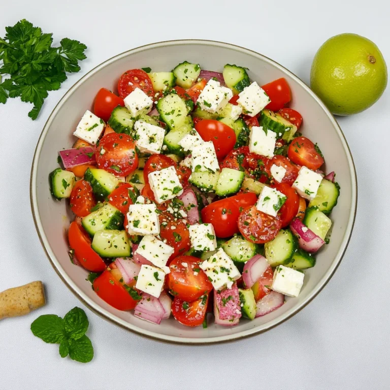 Tomaten-Gurken Salat mit Feta: Erfrischender Genuss pur