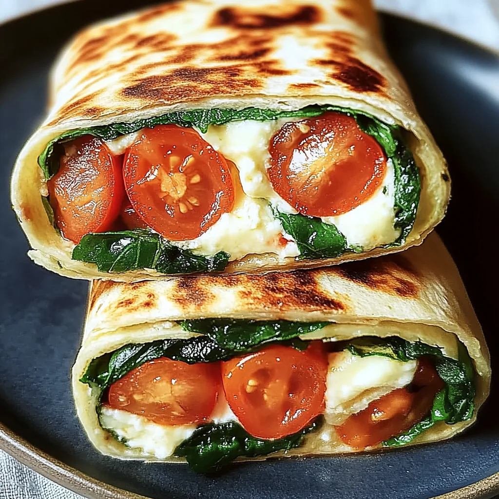 Vegetarischer Wrap mit Tomate und Mozzarella: Frisch & Le…